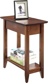 img 2 attached to Convenience Concepts American Heritage Flip Top End Table with Shelf, Espresso - Simple and Stylish Storage Solution