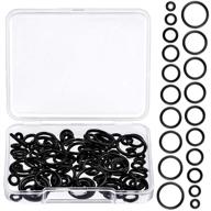 🔌 100-piece black silicone replacement o-rings for ear piercing gauge kit (12mm, 14g-00g) logo