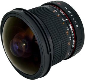 img 3 attached to 📷 Rokinon HD8M-C 8mm f/3.5 HD Fisheye Lens with Removable Hood for Canon DSLR: The Ultimate Creative Tool for Expansive and Distorted Photography - Fixed-Non-Zoom Lens, Black