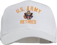 🎩 us army retired military embroidered cap - shop at e4hats.com logo