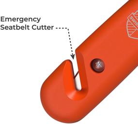 img 2 attached to 🔨 Швейцарский Безопасный 5-в-1 Автомобильный аварийный молоток: несравненный инструмент для экстренного побега, разрушитель стекла, резак ремня безопасности - оранжевый (2 штуки)