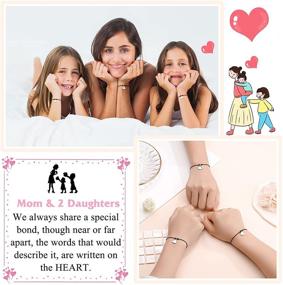 img 3 attached to 👩 Mother Daughter Bracelet Set for 3 - Christmas Gift Idea for Mom - Mommy and Me Matching Bracelets - Jewelry for Mother Daughter