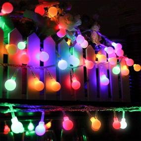 img 4 attached to 🌍 Globe Led String Lights: Mibote 55ft 112 LEDs Colored Fairy Lights - Waterproof & Plug in - Ideal for Outdoor Indoor Use, Bedroom, Patio, Garden, Party, Wedding, Christmas Xmas Tree Decoration