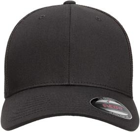 img 3 attached to Flexfit Trucker Fitted Cap 2 Tone Charcoal Sports & Fitness