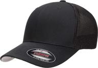 flexfit trucker fitted cap 2 tone charcoal sports & fitness logo