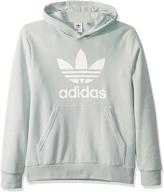 🧥 одежда для среднего возраста мальчиков - толстовка adidas originals trefoil с капюшоном - идеально подходит для активного образа жизни. логотип