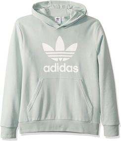 img 3 attached to 🧥 Одежда для среднего возраста мальчиков - толстовка Adidas Originals Trefoil с капюшоном - идеально подходит для активного образа жизни.