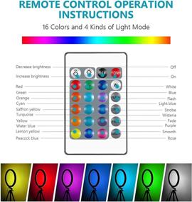 img 1 attached to Новайер 12-дюймовое RGB кольцевое освещение: штатив, держатель для телефона, пульт дистанционного управления - макияж, прямой эфир, YouTube, Tiktok, видео съёмка