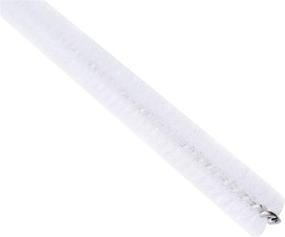 img 2 attached to 🧹 Pack of 2 Podoy Straw Brush Pipe Cleaners - 18" Long White Nylon Bristle Wire, Stainless Steel Cleaning Pipe Straw Brush