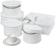 honey-can-do dinnerware storage set, 5-piece, white - sft-01630 логотип