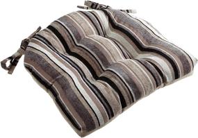 img 2 attached to 🪑 Черное сиденье Black Brentwood Chenille Stripe: улучшение вашего опыта сидения.