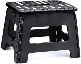 img 4 attached to EFAILY Folding Step Stool with Handle - 11 inches Wide for Kitchen, Bedroom, Bathroom - Ideal for Kids and Adults - Black