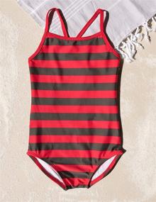 img 2 attached to Leveret Girls Swimsuit Rainbow Toddler Apparel & Accessories Baby Girls in Clothing