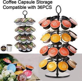 img 3 attached to ☕️ KIMIUP 360-Degree Spinning Coffee Pod Carousel – Organize 36 K-Cups with Detachable Storage for Countertop