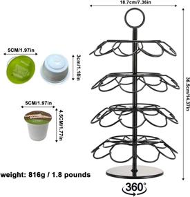 img 1 attached to ☕️ KIMIUP 360-Degree Spinning Coffee Pod Carousel – Organize 36 K-Cups with Detachable Storage for Countertop