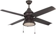 🌀 craftmade espresso outdoor ceiling fan with energy-efficient cfl light - port arbor 52 inch, 4 blade, wet-rated for patio логотип