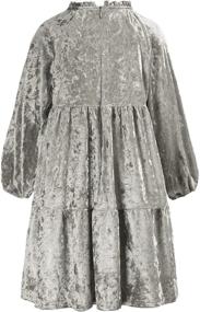 img 3 attached to Chic and Stylish: Winter Shiny Velvet Ruffle Collar Girls' Clothing Collection