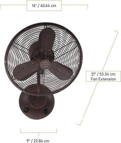 img 2 attached to 🌀 Craftmade BW116AG3 Bellows I Aged Bronze 16-Inch Outdoor Oscillating Wall Mount Patio Fans