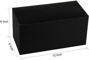 img 1 attached to 🎁 10 Pack of Large RUSPEPA Recycled Cardboard Gift Boxes with Lids - 12" X 6" X 6" - Ideal for Christmas, Birthdays, Holidays, and Weddings - Stylish Black Packaging