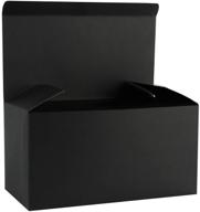 🎁 10 pack of large ruspepa recycled cardboard gift boxes with lids - 12" x 6" x 6" - ideal for christmas, birthdays, holidays, and weddings - stylish black packaging logo