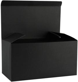 img 4 attached to 🎁 10 Pack of Large RUSPEPA Recycled Cardboard Gift Boxes with Lids - 12" X 6" X 6" - Ideal for Christmas, Birthdays, Holidays, and Weddings - Stylish Black Packaging