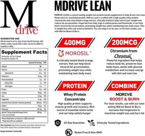 img 2 attached to 🍊 Mdrive Lean for Men Protein Powder, Boosts Lean Muscle Mass Support, Morosil Sicilian Blood Orange Extract, Chromax, Whey Protein, Blood Orange Chocolate Flavor, 30 Servings, 30oz