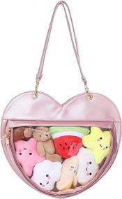 img 3 attached to Leather Handbag Transparent Backpacks Crossbody Women's Handbags & Wallets in Crossbody Bags