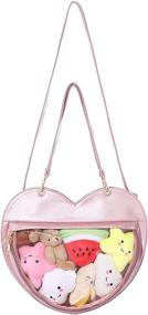 img 4 attached to Leather Handbag Transparent Backpacks Crossbody Women's Handbags & Wallets in Crossbody Bags