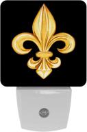 lorvies fleur de lis plug in led night light auto sensor от заката до рассвета декоративная ночь для спальни логотип