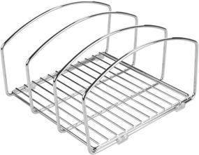 img 1 attached to 🍳 Ideal Kitchen Solution: iDesign Classico Chrome Cookware Organizer for Cutting Boards and Cookie/Baking Sheets (8.4" x 9.95" x 5.55")