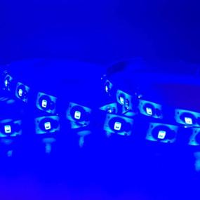 img 1 attached to 💡 Blue Waterproof LED Light Strips Battery Powered - Super Bright 2M/6.56ft 120LEDs Indoor Outdoor Decor