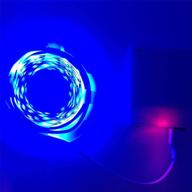 💡 blue waterproof led light strips battery powered - super bright 2m/6.56ft 120leds indoor outdoor decor логотип