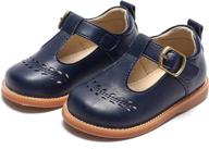 💃 girls' school uniform shoes: thee bron t-strap toddler/little girls' footwear logo