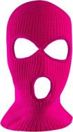 stay warm and protected with super z outlet knit ❄️ sew acrylic outdoor full face cover thermal ski mask - universal fit logo