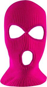 img 4 attached to Stay Warm and Protected with Super Z Outlet Knit ❄️ Sew Acrylic Outdoor Full Face Cover Thermal Ski Mask - Universal Fit