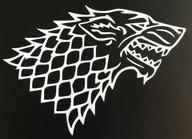 🐺 white game of thrones stark wolf poster - 7x5 inches - exclusive collectible" logo
