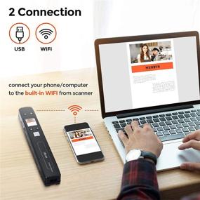 img 2 attached to 📸 MUNBYN Magic Wand Portable Scanner: Fast WiFi Scanning for Documents, Receipts, and Photos - High Resolution, Quick A4 Color Page Scans, Compatible with Laptop, Mac, iOS, Android, and Windows devices