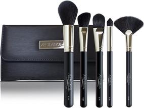 img 4 attached to 🌟 Aesthetica Pro Series 5-Piece Contouring and Highlighting Makeup Brush Set - Vegan & Cruelty Free Brushes for Perfect Makeup Application