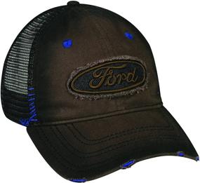 img 2 attached to 🧢 Превосходная наружная кепка: кепка Ford с 6 панелями в коричневом / черном цвете - идеально подходит для стильных любителей активного отдыха.