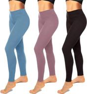 👖 women's high waisted leggings - seamless black workout pants for running, yoga, tummy control - regular & plus sizes available logo