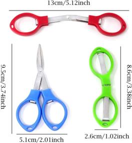 img 3 attached to Yueton Folding Scissors for Sewing - Colorful Plastic Design