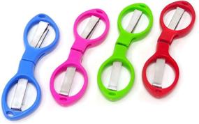 img 4 attached to Yueton Folding Scissors for Sewing - Colorful Plastic Design