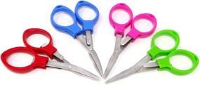 img 2 attached to Yueton Folding Scissors for Sewing - Colorful Plastic Design