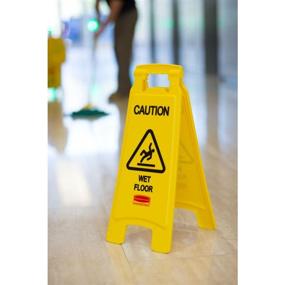img 2 attached to 🚧 Rubbermaid Commercial Double-Sided Caution Sign FG611277YEL
