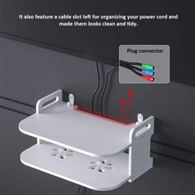 img 1 attached to 📺 Enhance Organization with EMVANV Floating TV Box Shelf - Easy Wall Mount Storage Solution for DVD Player, Router, and Game Consoles in Home or Office