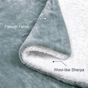 img 2 attached to 🛋️ EIUE Dark Grey Sherpa Fleece Throw Blanket for Couch - Thick, Fuzzy, Warm, Soft Kids Nap Blanket Quilt for Sofa, Bed, Office - 40X60 inch