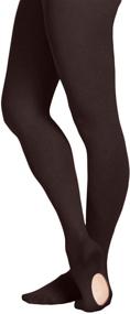 img 1 attached to Grandeur Hosiery Kids Stirrup Ballet Apparel for Girls - Socks & Tights