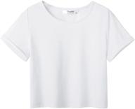 👚 boyoo girl's tie dye crop top – trendy fashion tee for 5-14 years logo