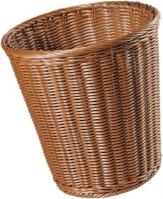 img 4 attached to 🗑️ Wicker Trash Can Rattan Garbage Bin Waste Basket for Home, Bedroom, Kitchen, Bathroom, and Office - BESPORTBLE