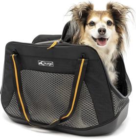 img 4 attached to Kurgo Soft-Sided Wander Dog Carrier with Waterproof Bottom and Breathable Mesh Ventilation - TSA Airline Approved and Ideal for Exploring and Metro Travel
